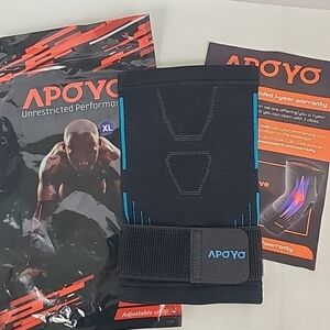 Apoyo Compression Elbow Brace Size XL Lightweight Stability Adjustable Strap NEW